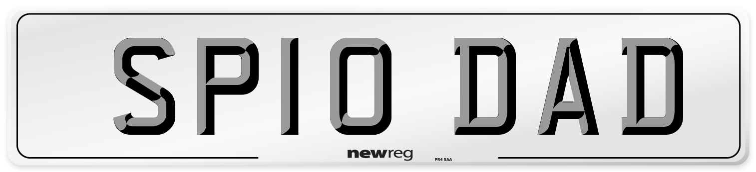 SP10 DAD Number Plate from New Reg